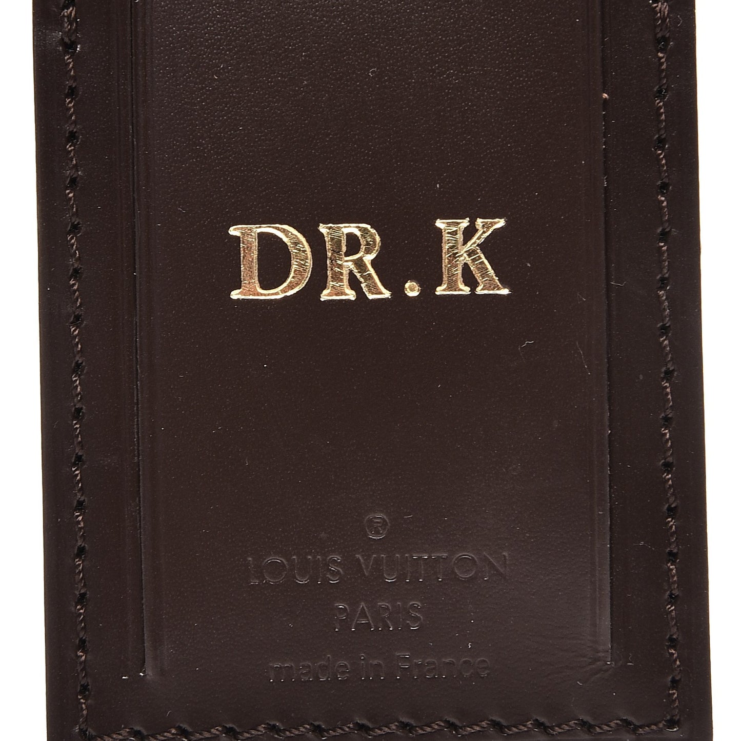 Calfskin Luggage Tag Ebene