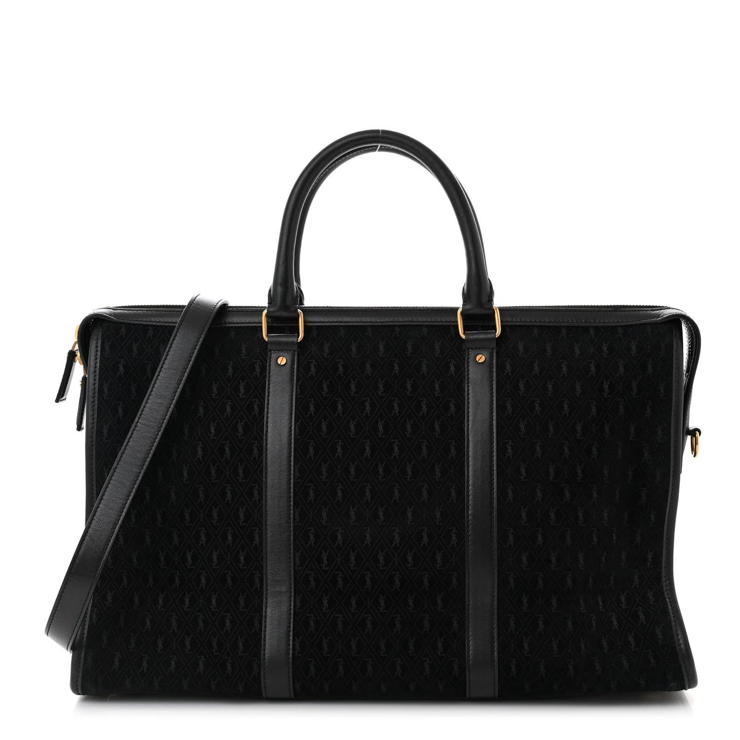 Suede All-Over Monogram Medium Le Monogramme Duffle Black
