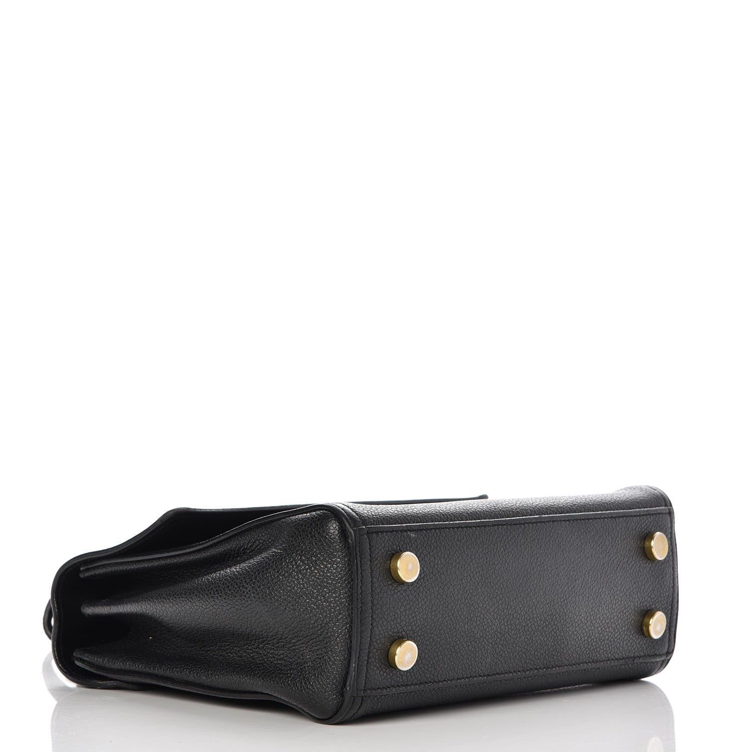 Saint Laurent Grained Calfskin Small Moujik Top Handle Bag Black 5 of 9