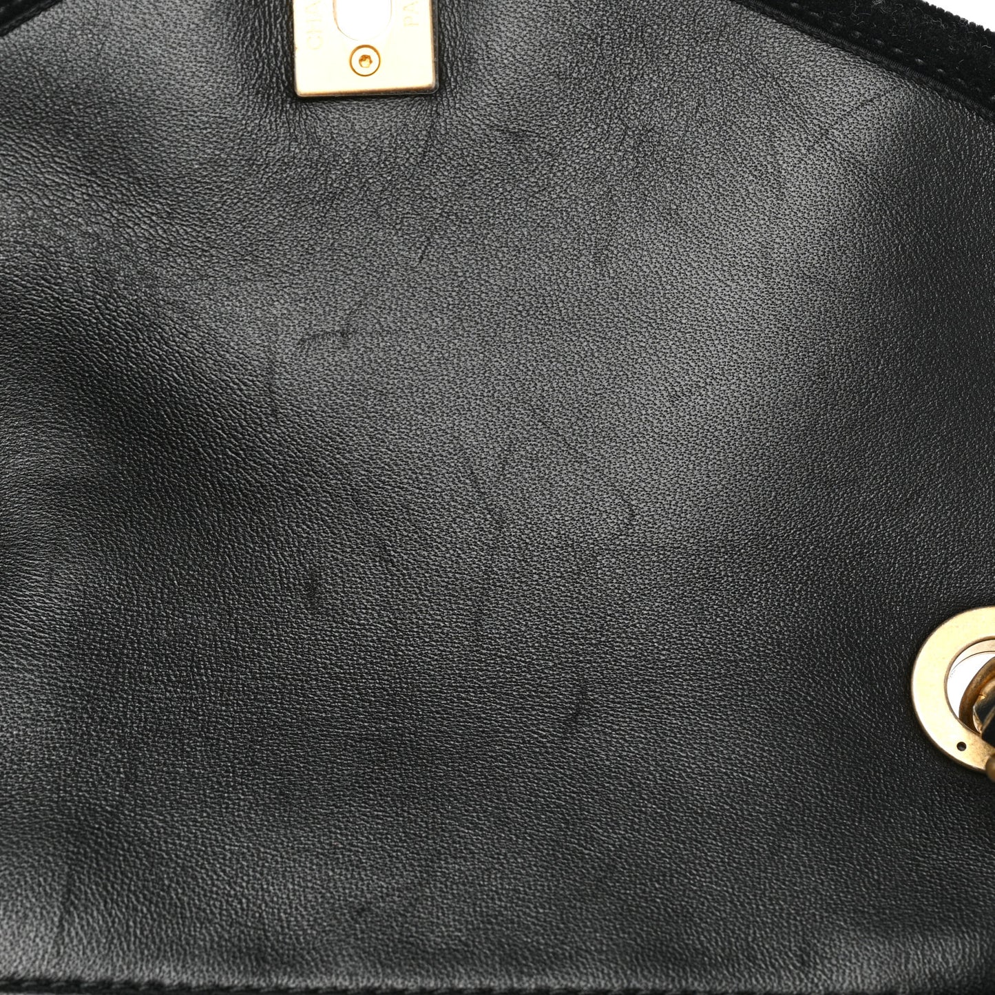 Shearling Checkered Flap Bag Black White