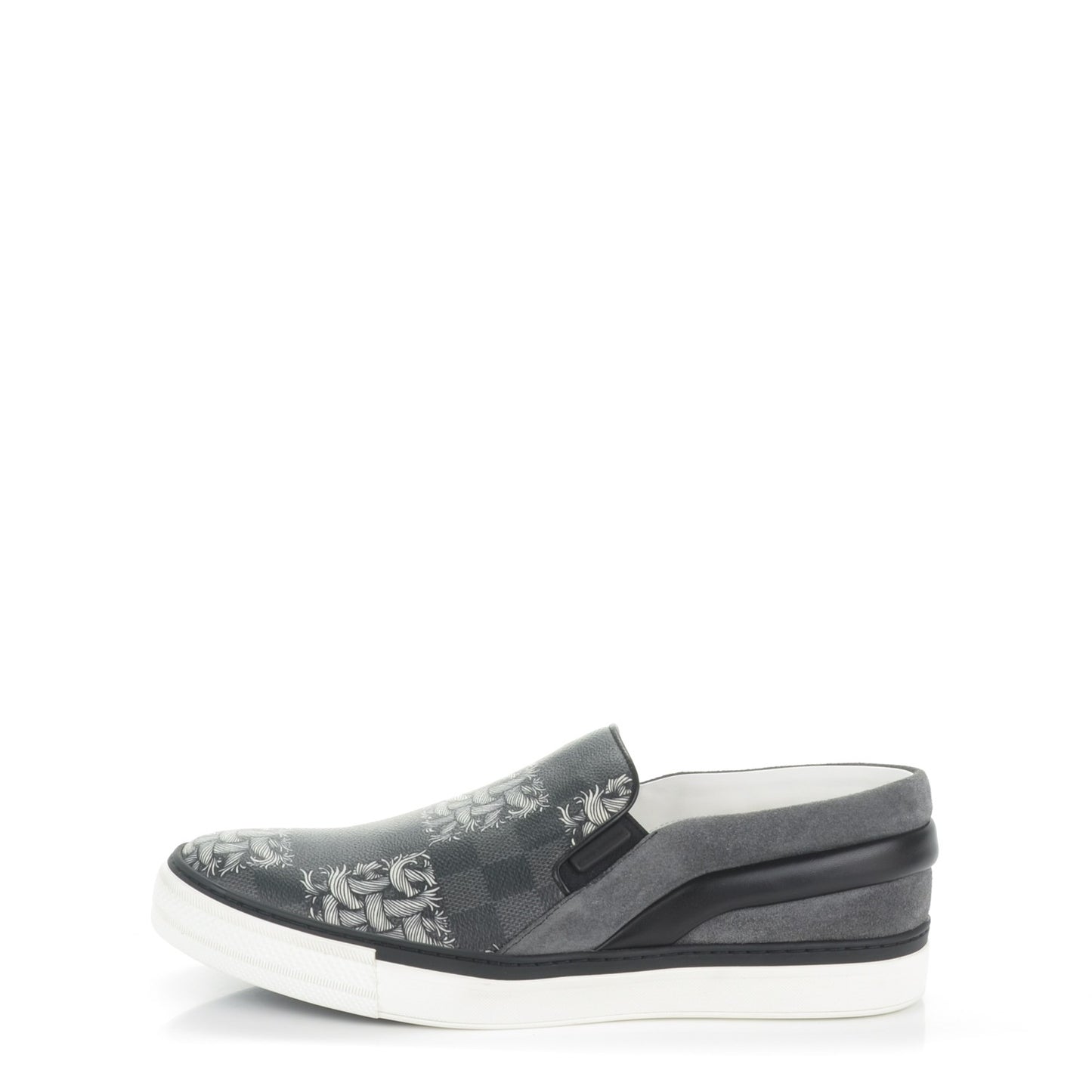 Damier Graphite Rope Twister Slip On 8.5 White