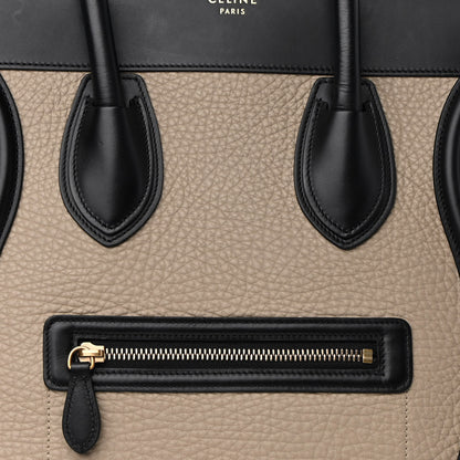Celine Bullhide Calfskin Suede Mini Tri-Color Luggage Beige 8 of 9