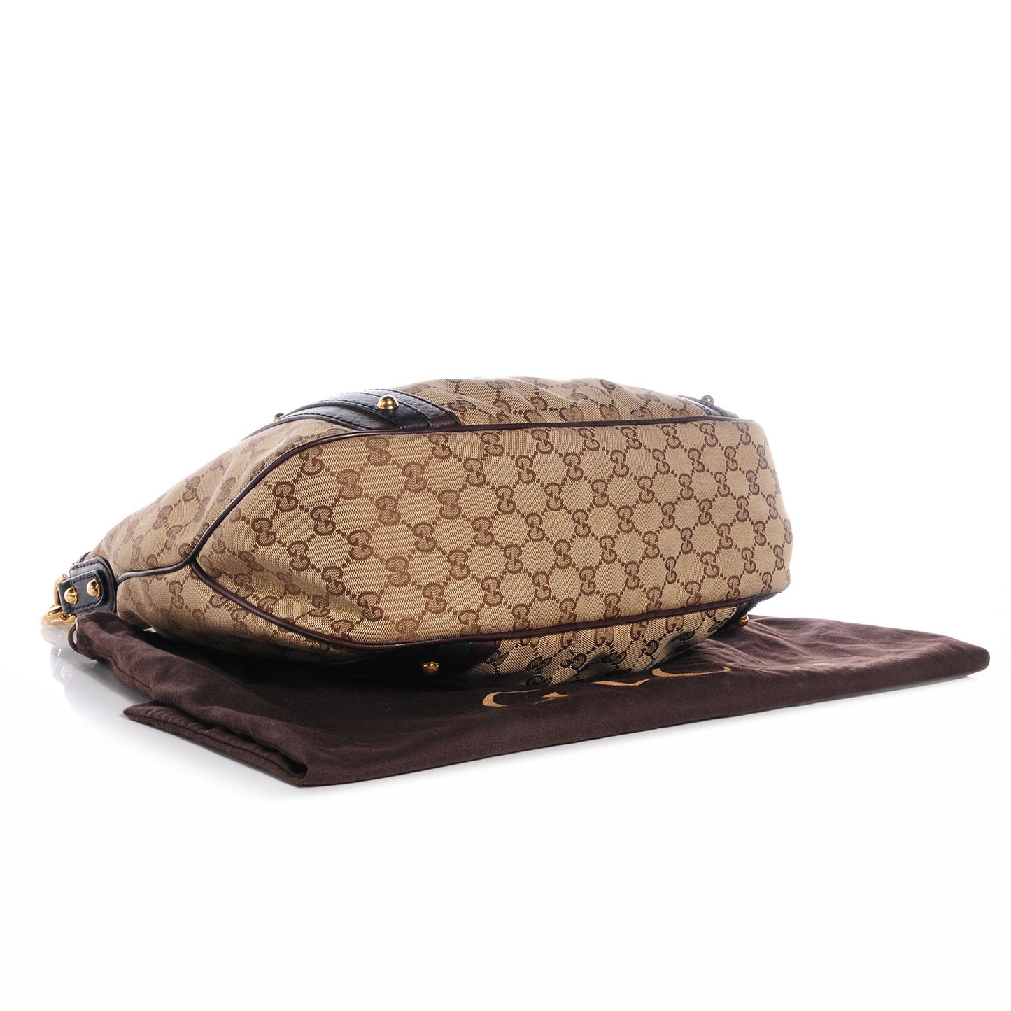 Monogram Interlocking G Tote Dark Brown
