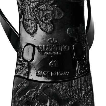 Valentino Garavani PVC Jelly Rockstud Bow Thong Sandals 41 Black 6 of 8