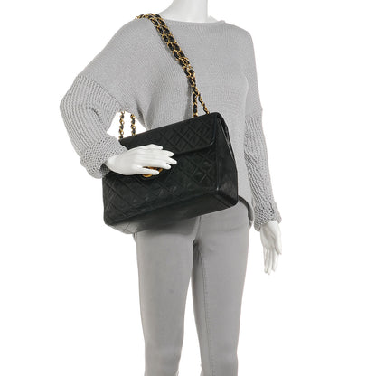 Chanel Lambskin XL Jumbo Flap Black 2 of 10
