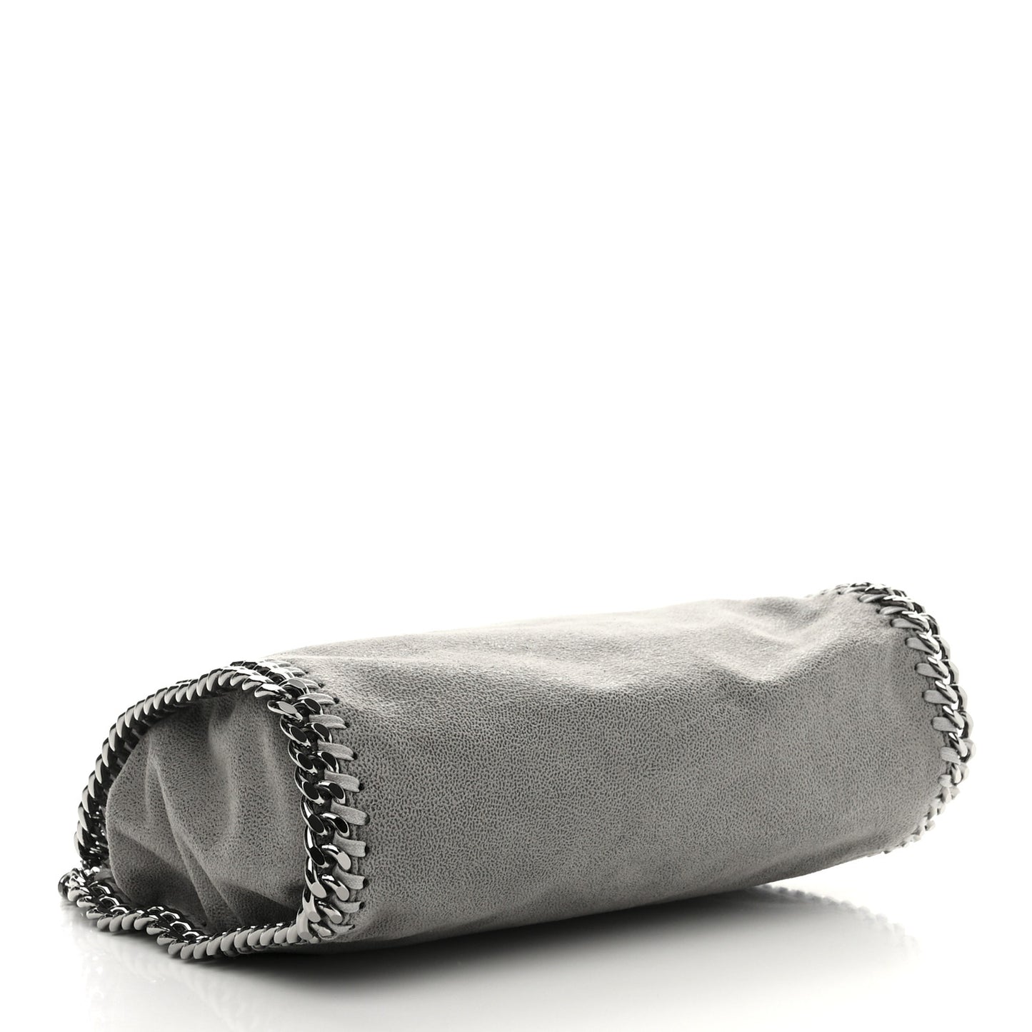Shaggy Deer Mini Falabella Fold Over Tote Light Grey