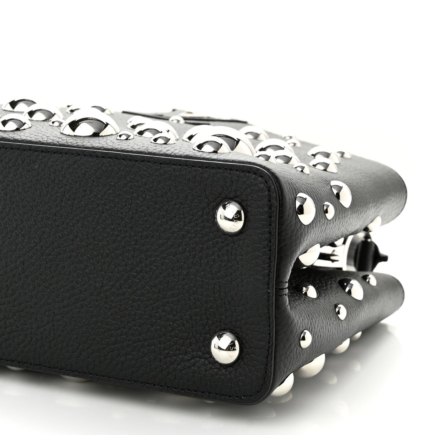 LV X YK Taurillon Brass Metal Dots Capucine MM Black