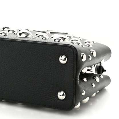 Louis Vuitton LV X YK Taurillon Brass Metal Dots Capucine MM Black 9 of 9