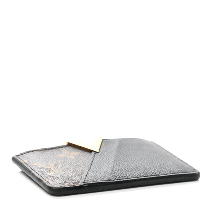 Louis Vuitton Monogram Calfskin Kimono Card Holder Black 4 of 6