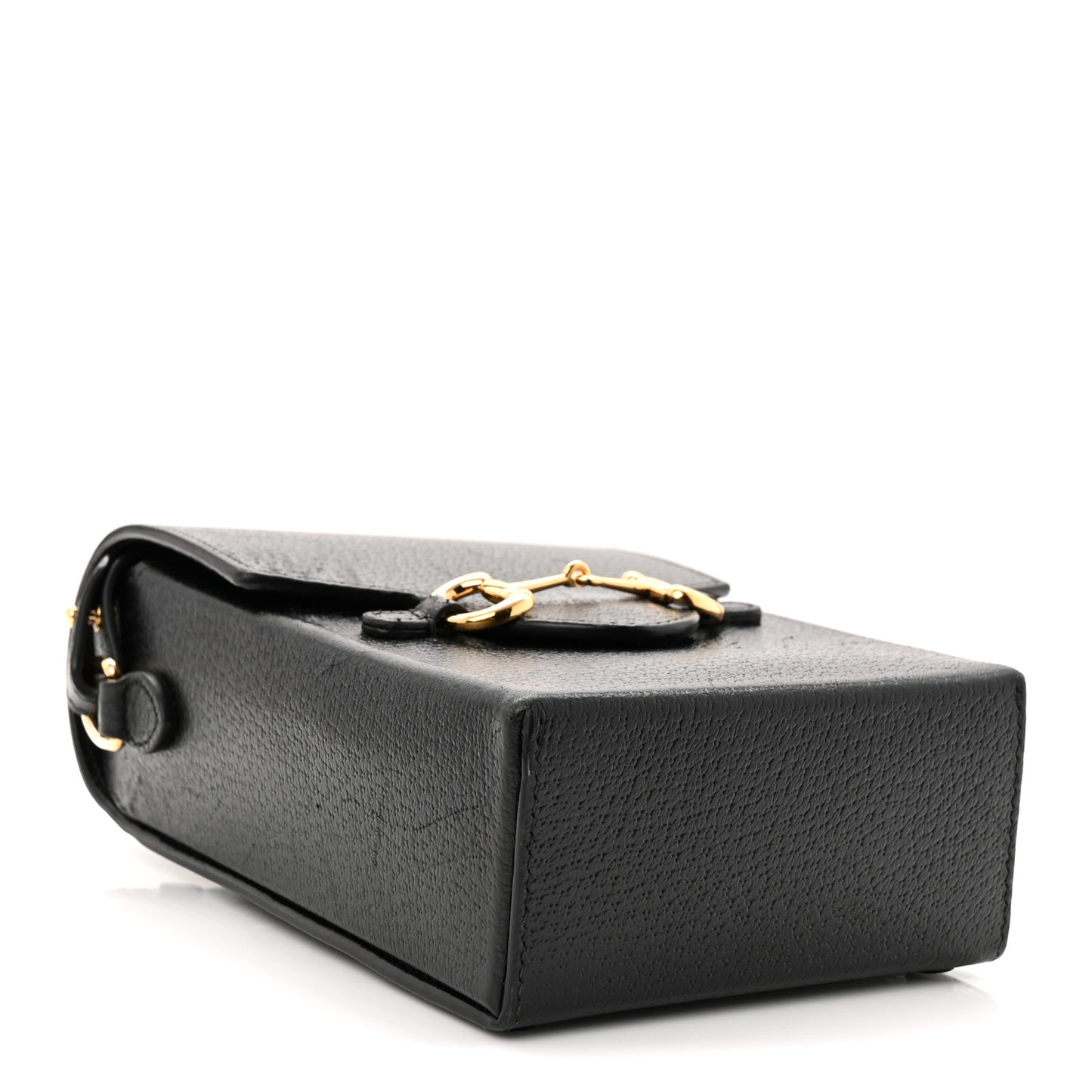 Dollar Calfskin Vertical Horsebit 1955 Crossbody Bag Black