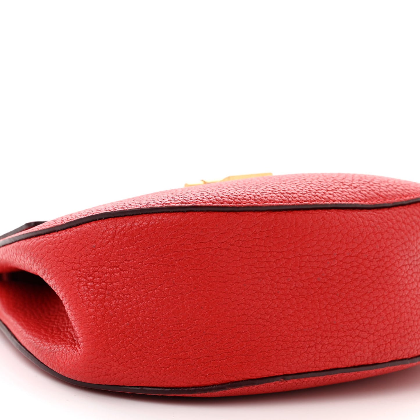 Grained Lambskin Drew Shoulder Bag Plaid Red