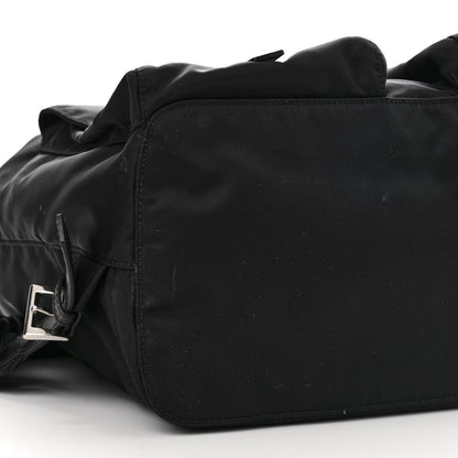 Prada Tessuto Nylon Saffiano Vela Backpack Black 10 of 11