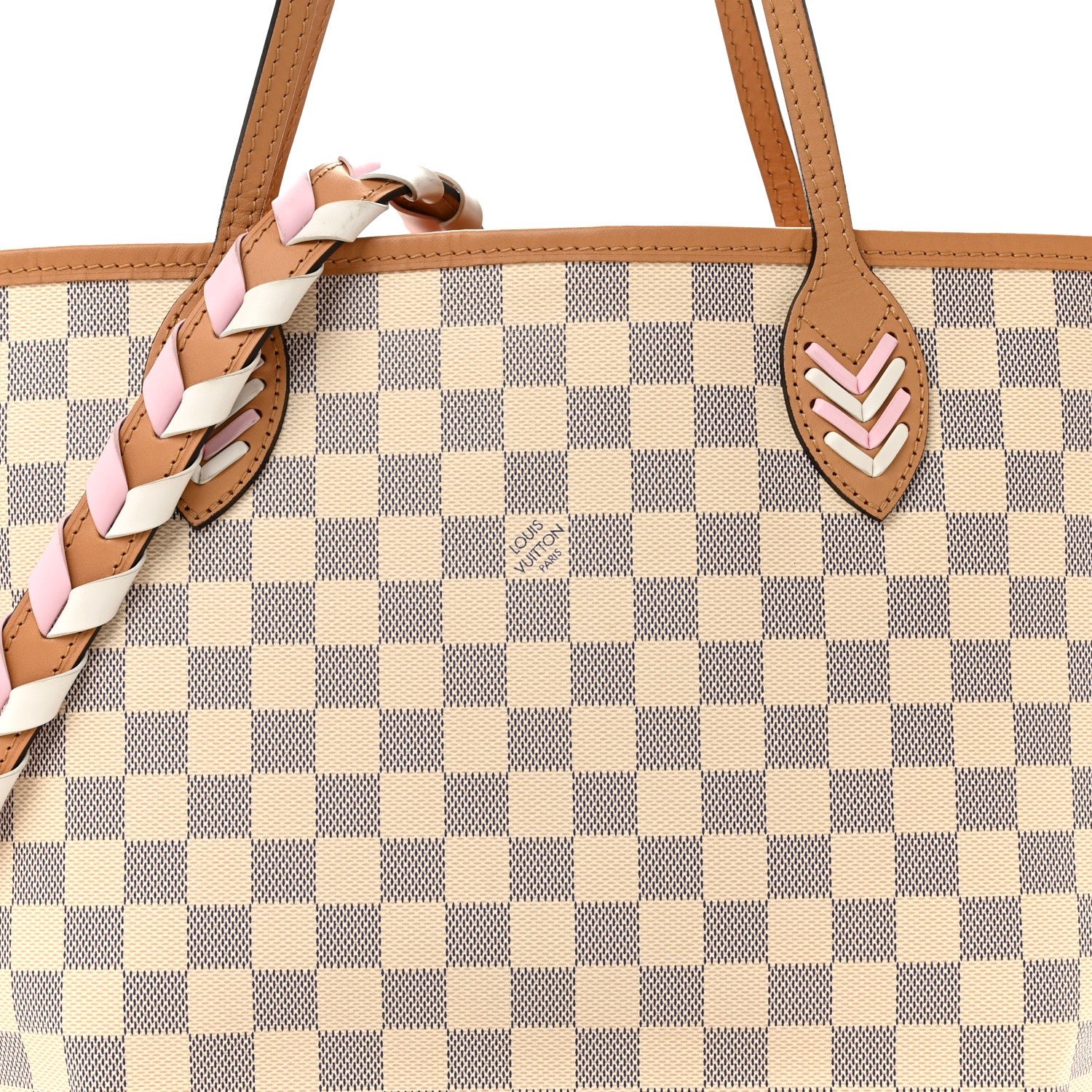 Louis Vuitton Damier Azur Braided Neverfull MM Orange 7 of 14