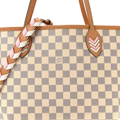 Louis Vuitton Damier Azur Braided Neverfull MM Orange 7 of 14