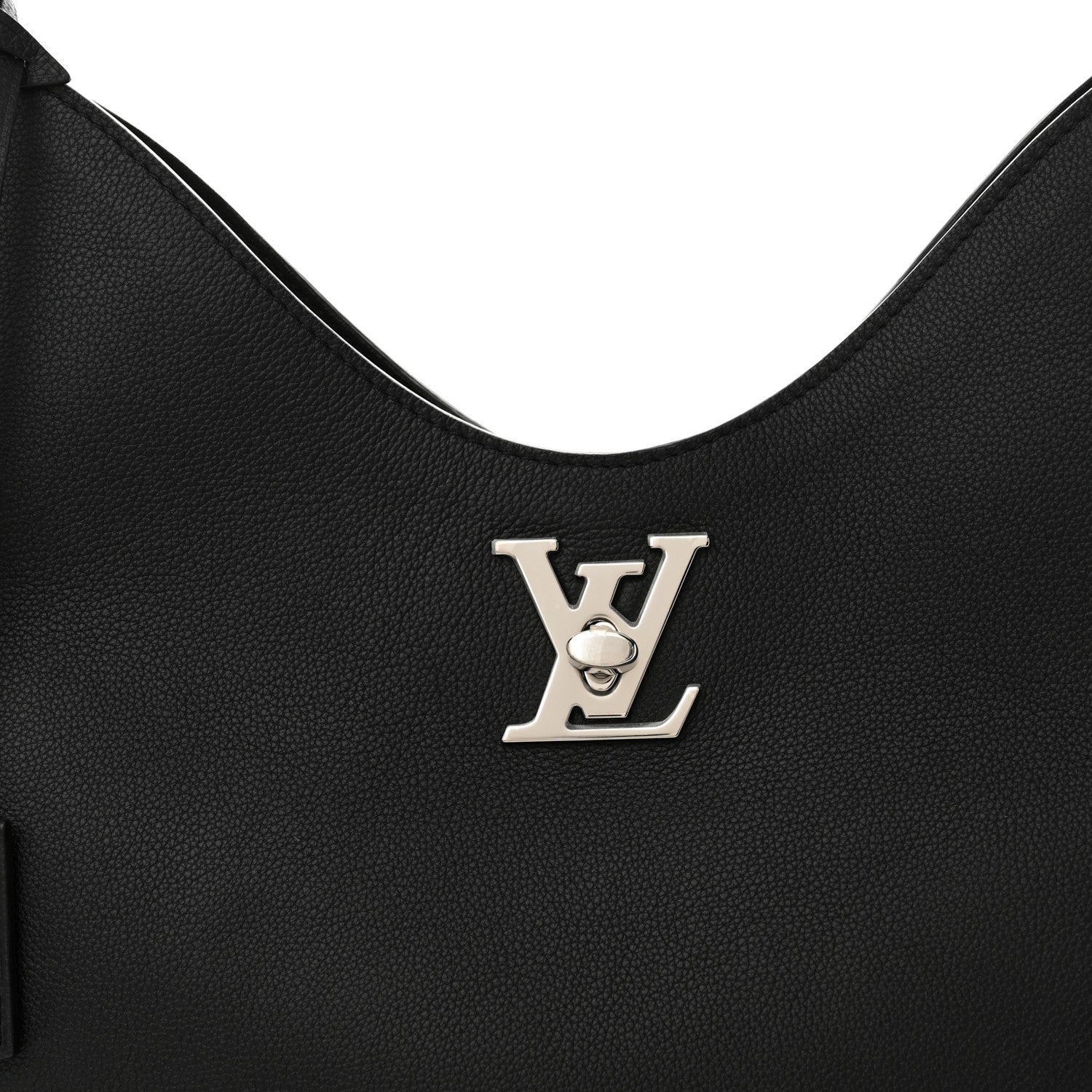 Louis Vuitton Calfskin Lockme Hobo Black 7 of 9