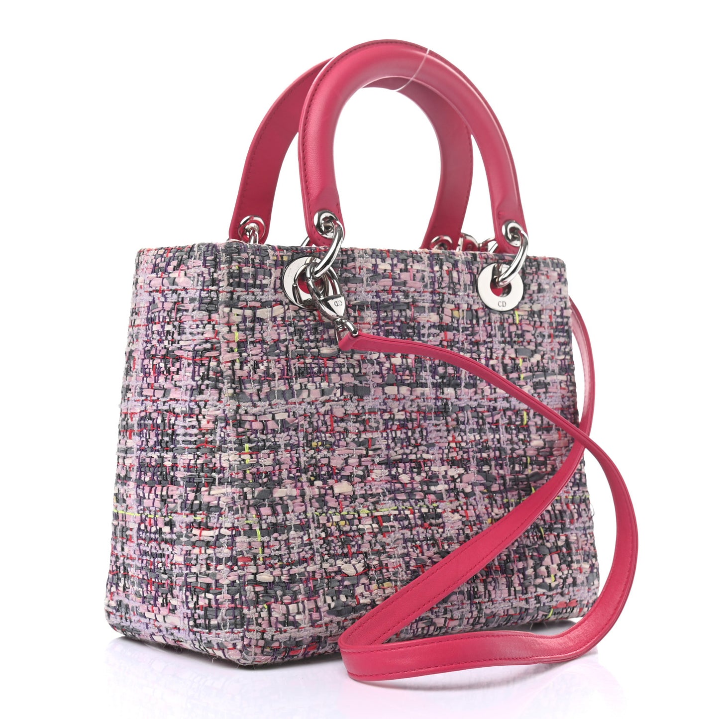 Tweed Medium Lady Dior Pink Multicolor