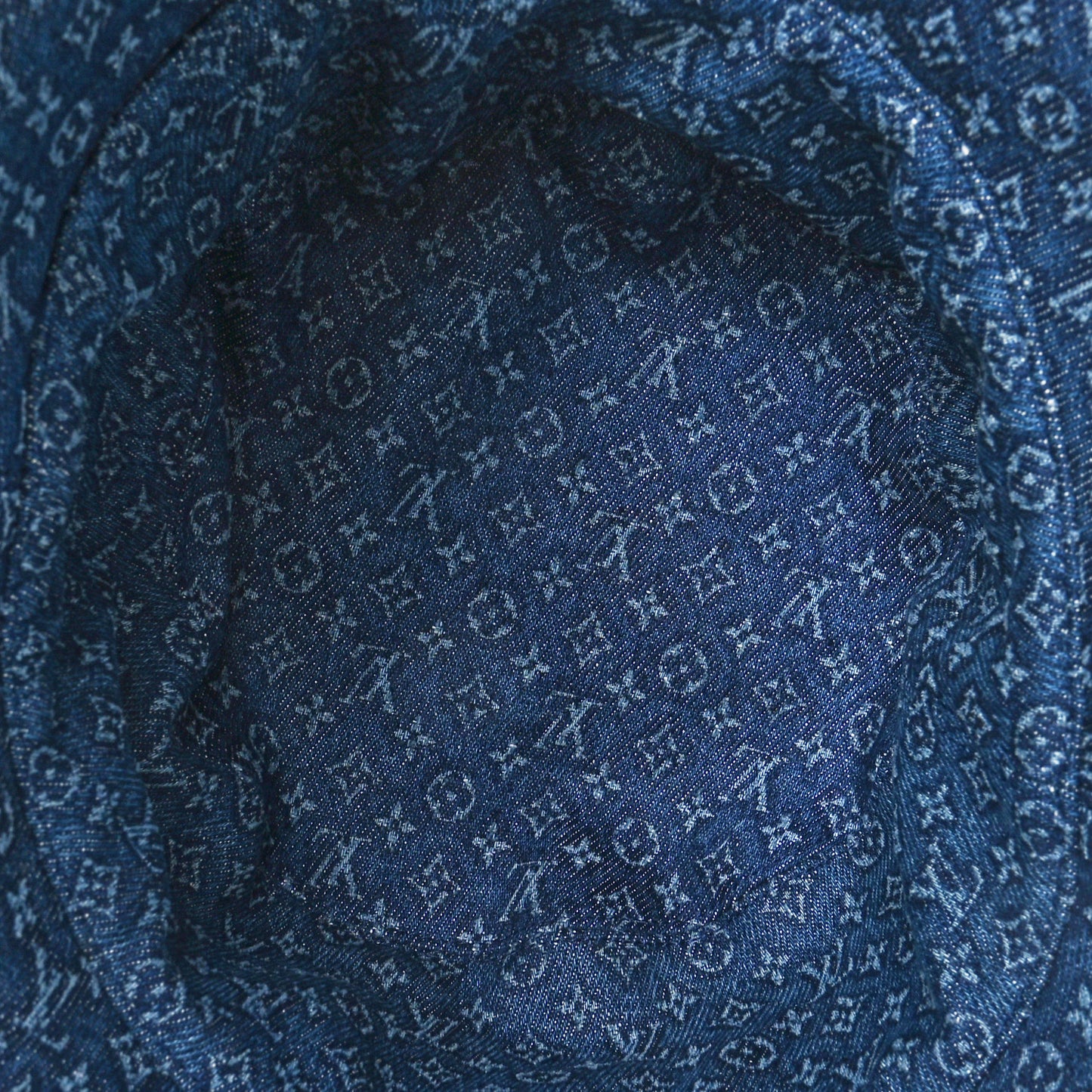 Monogram Denim Reversible Everyday Bucket Hat M Blue