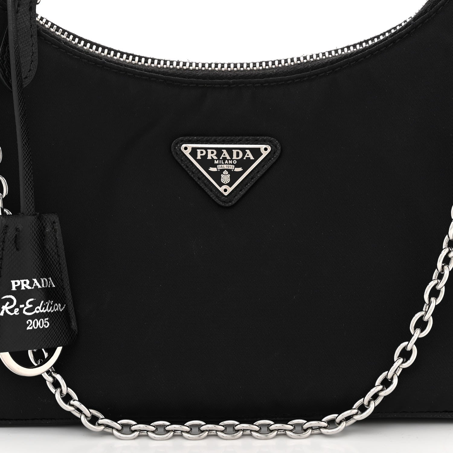 Prada Nylon Re-Edition 2005 Shoulder Bag Black 8 of 11
