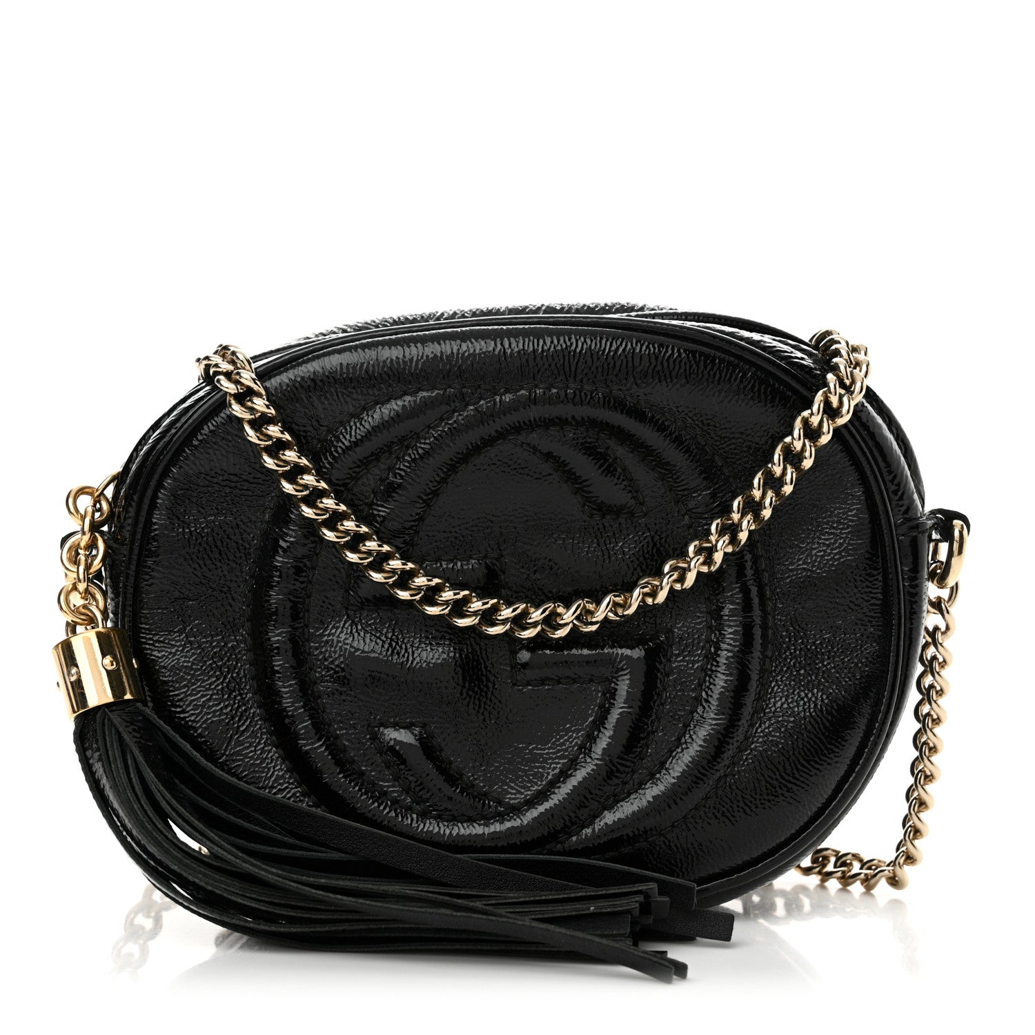Gucci Patent Mini Soho Chain Bag Black 1 of 13