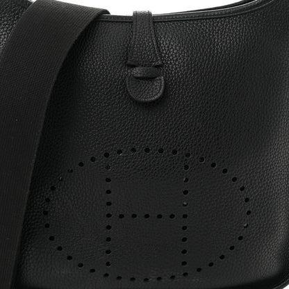 Hermes Taurillon Clemence Evelyne III PM Black 8 of 10