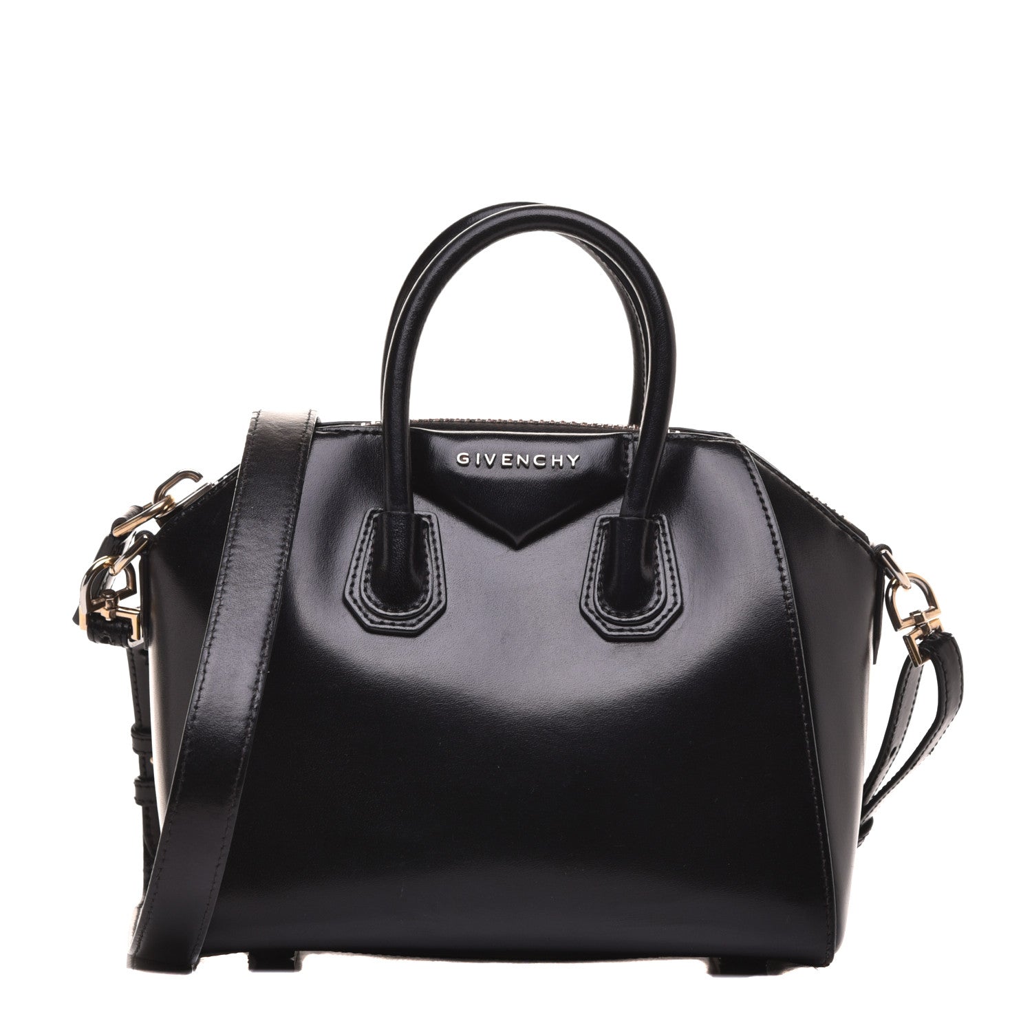Givenchy Shiny Lord Calfskin Mini Antigona Black 1 of 10
