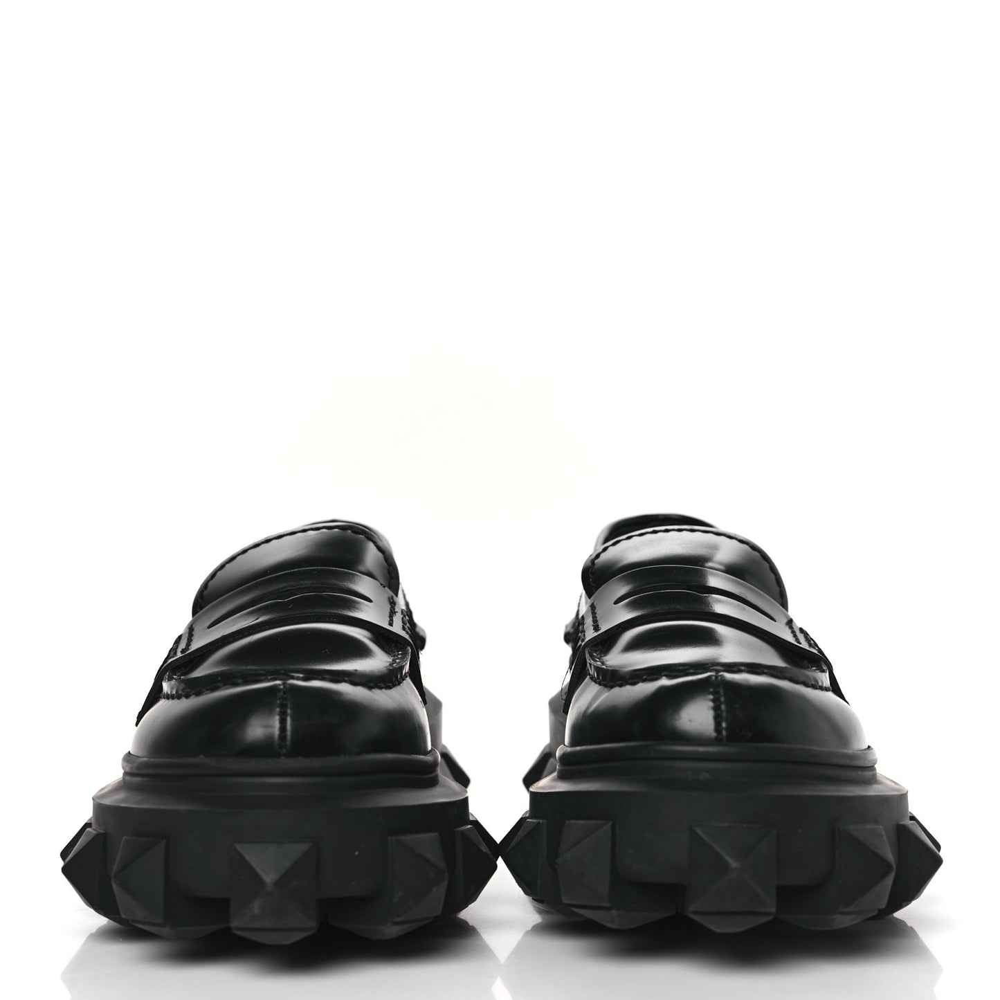 Calfskin Womens Trackstud Beatle 45/55mm Loafers 36 Black