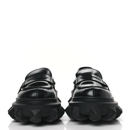 Valentino Garavani Calfskin Womens Trackstud Beatle 45/55mm Loafers 36 Black 2 of 9