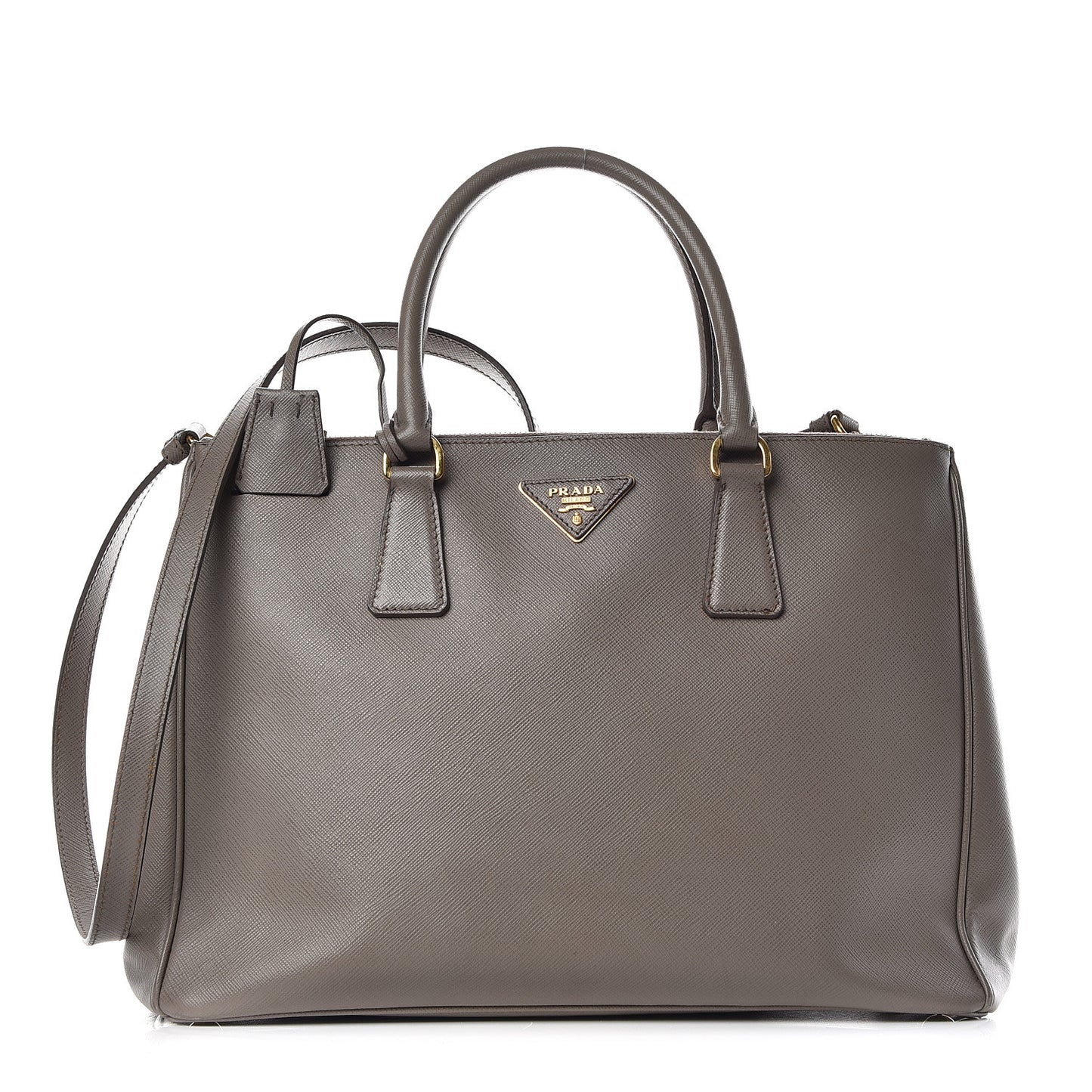 Saffiano Large Galleria Double Zip Tote Argilla