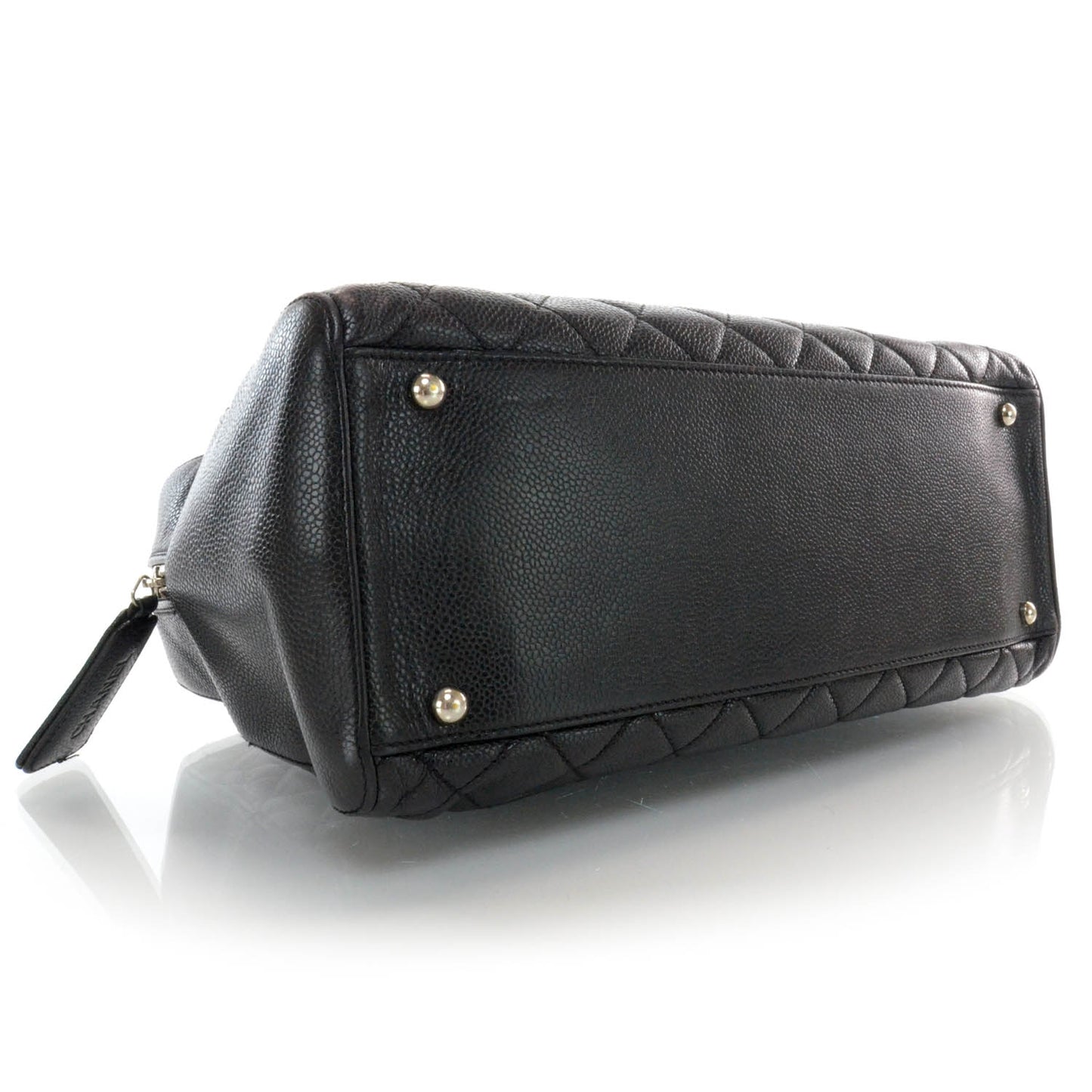 Caviar Quilted Bowler Black