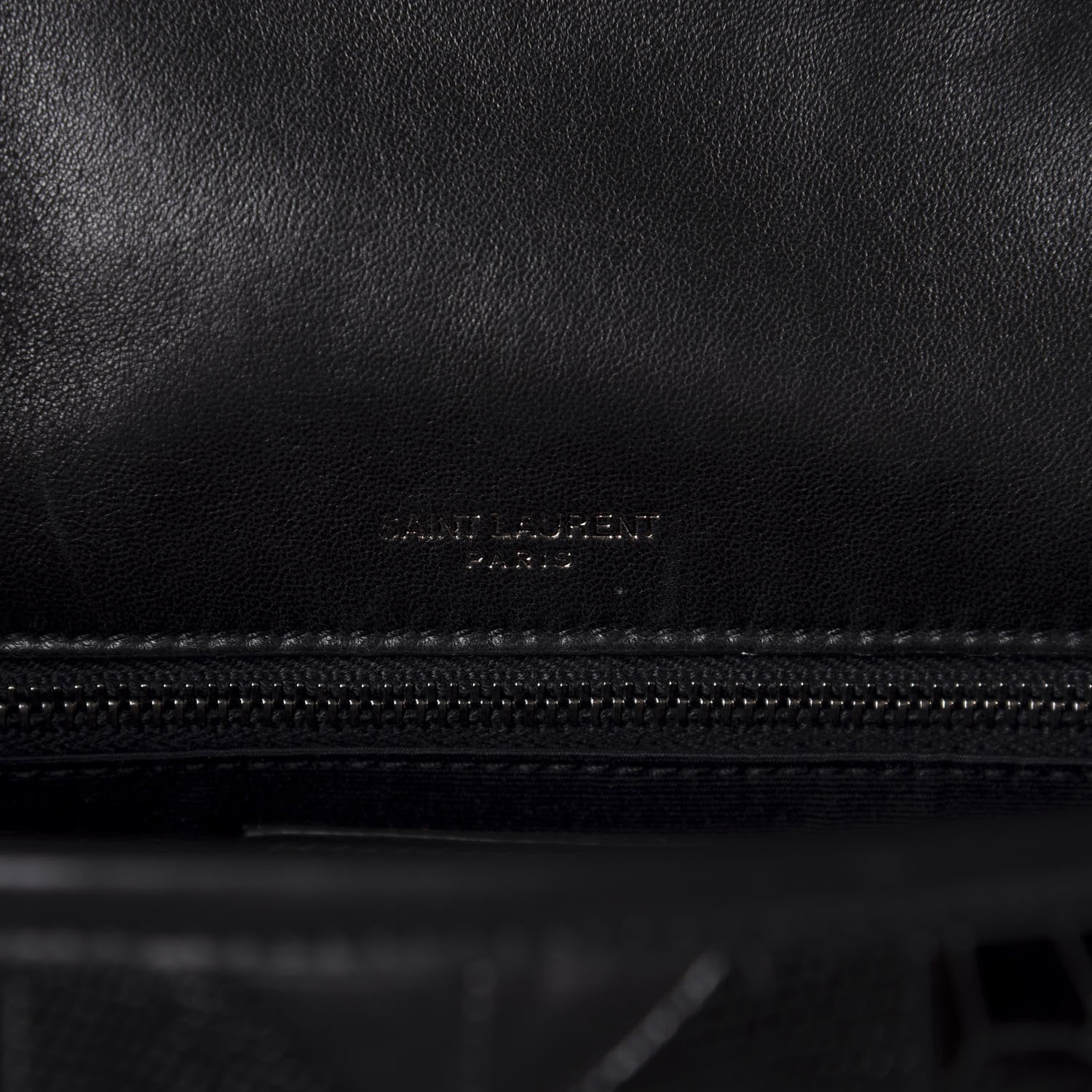 Saint Laurent Calfskin Ayers Patchwork Monogram Medium Niki Chain Satchel Black 9 of 12