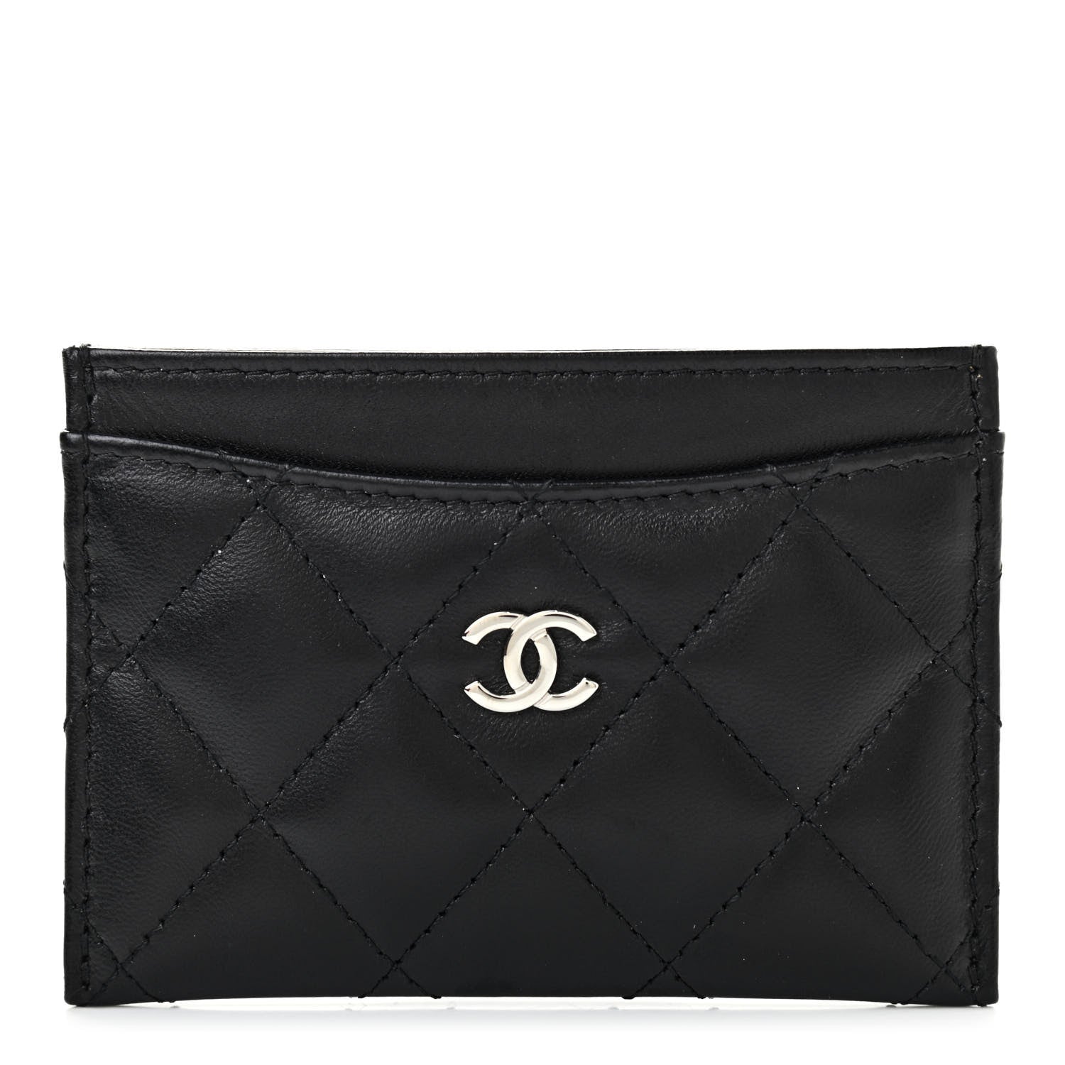 Chanel Lambskin Quilted Card Holder Black 1 of 8
