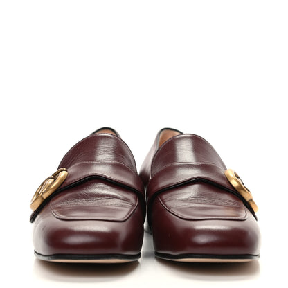 Gucci Malaga Kid Womens GG Marmont Loafers 36 Vintage Bordeaux 2 of 12