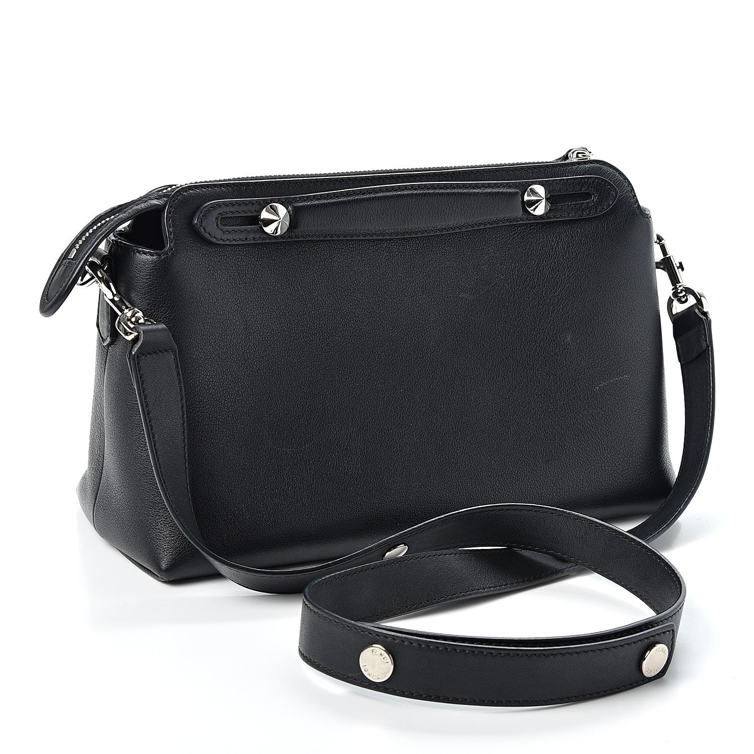 Fendi Vitello Dolce Medium By The Way Boston Bag Black 2 of 9