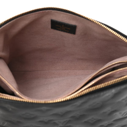 Louis Vuitton Lambskin Embossed Monogram Coussin PM Black 5 of 11