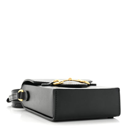 Gucci Boarded Plutone Calfskin Mini Horsebit 1955 Crossbody Bag Black 4 of 10
