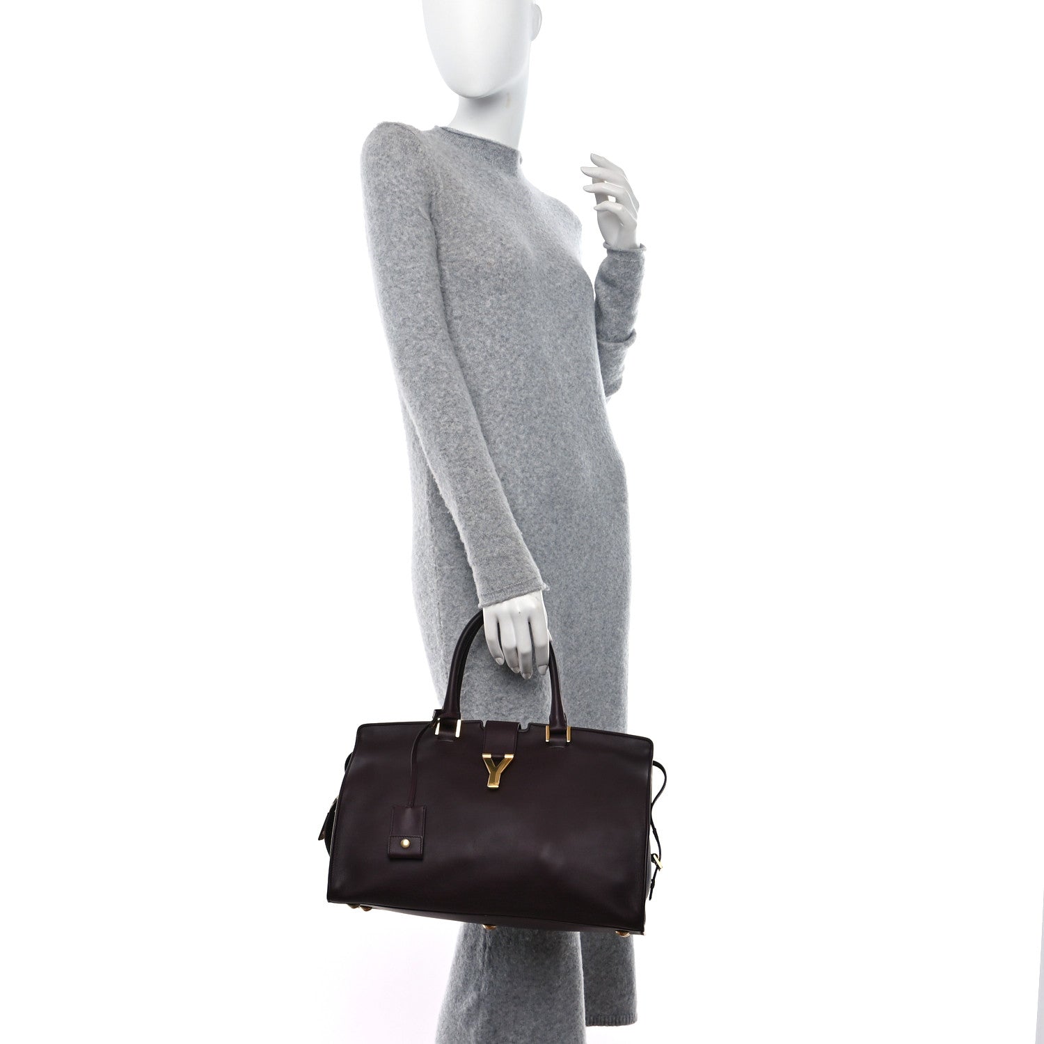 Saint Laurent Calfskin Small Classic Y Cabas Bordeaux 2 of 10