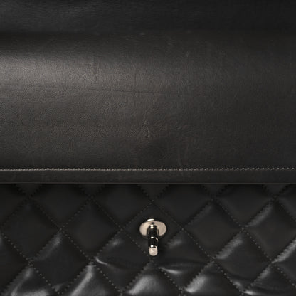 Chanel Lambskin Quilted Jumbo Double Flap Dark Grey 10 of 13