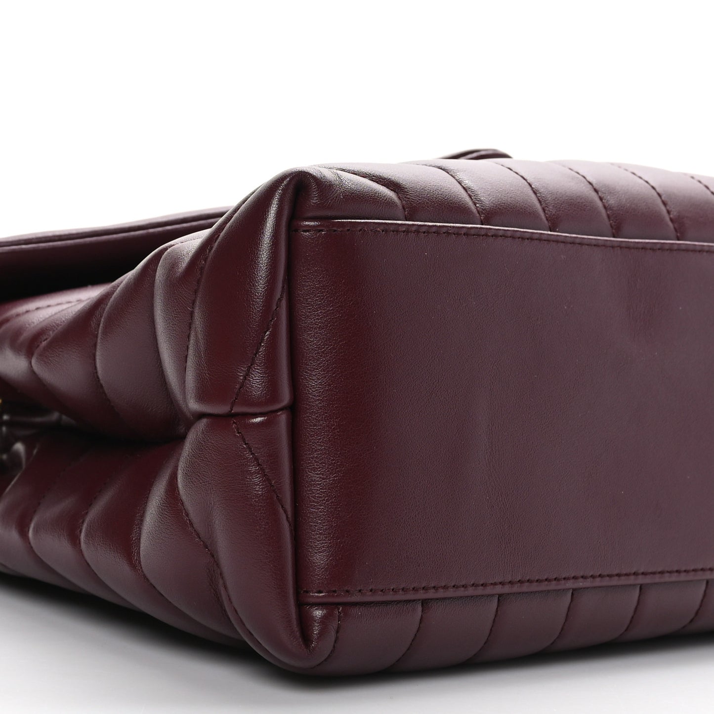 Calfskin Y Quilted Monogram Medium Loulou Chain Satchel Rouge Legion