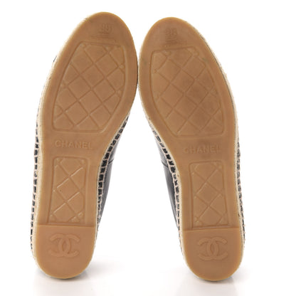 Chanel Lambskin CC Espadrilles 38 Black 6 of 12