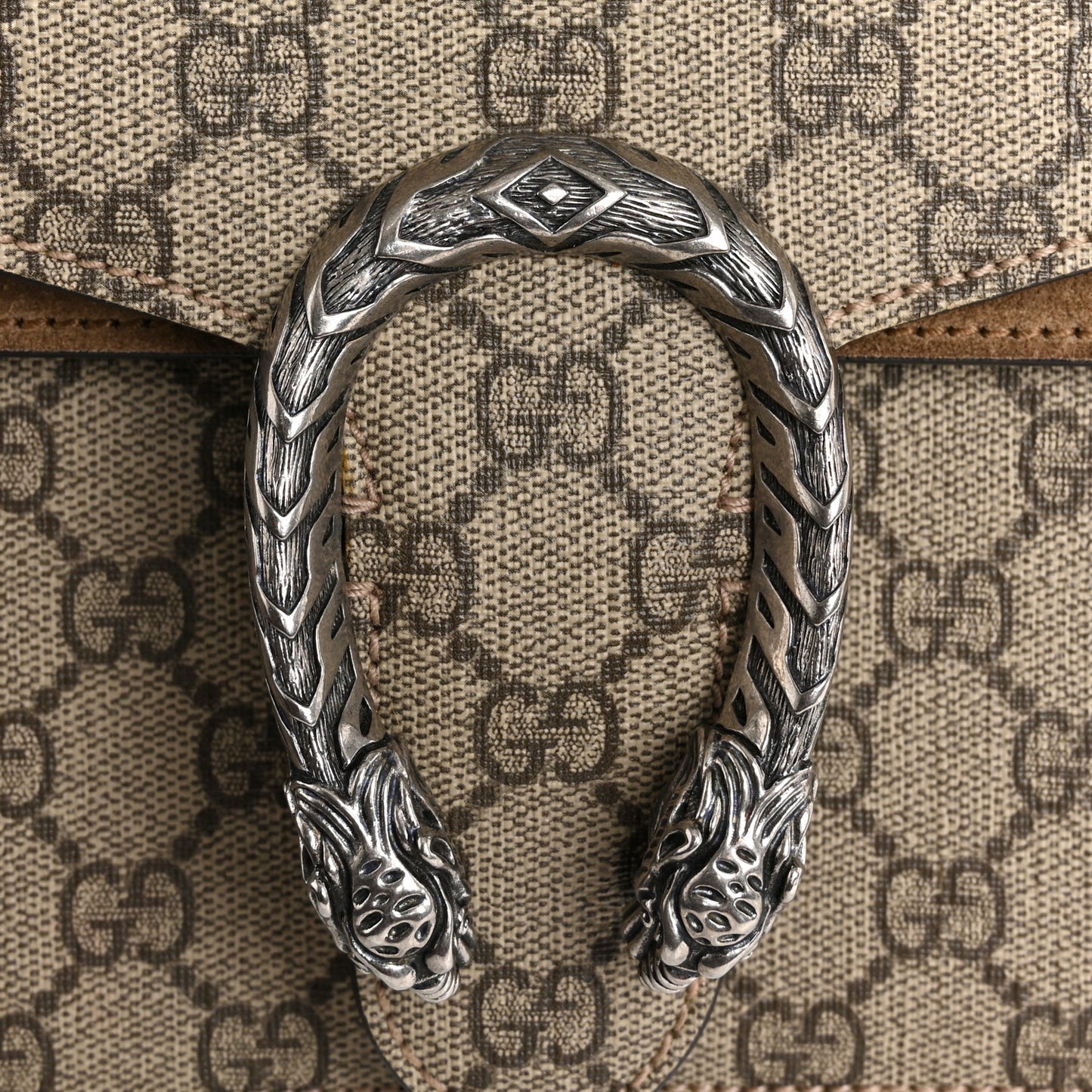 GG Supreme Monogram Small Dionysus Shoulder Bag Taupe