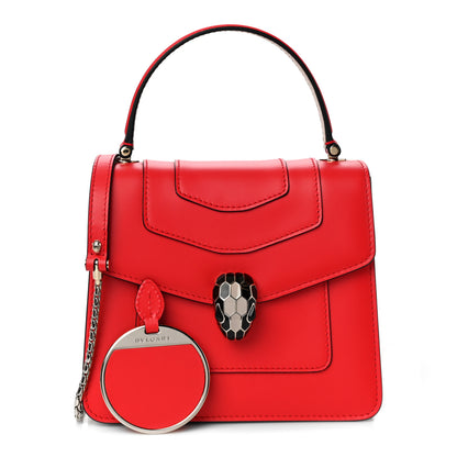 Bulgari Calfskin Serpenti Forever Top Handle Red Milky Opal 1 of 9