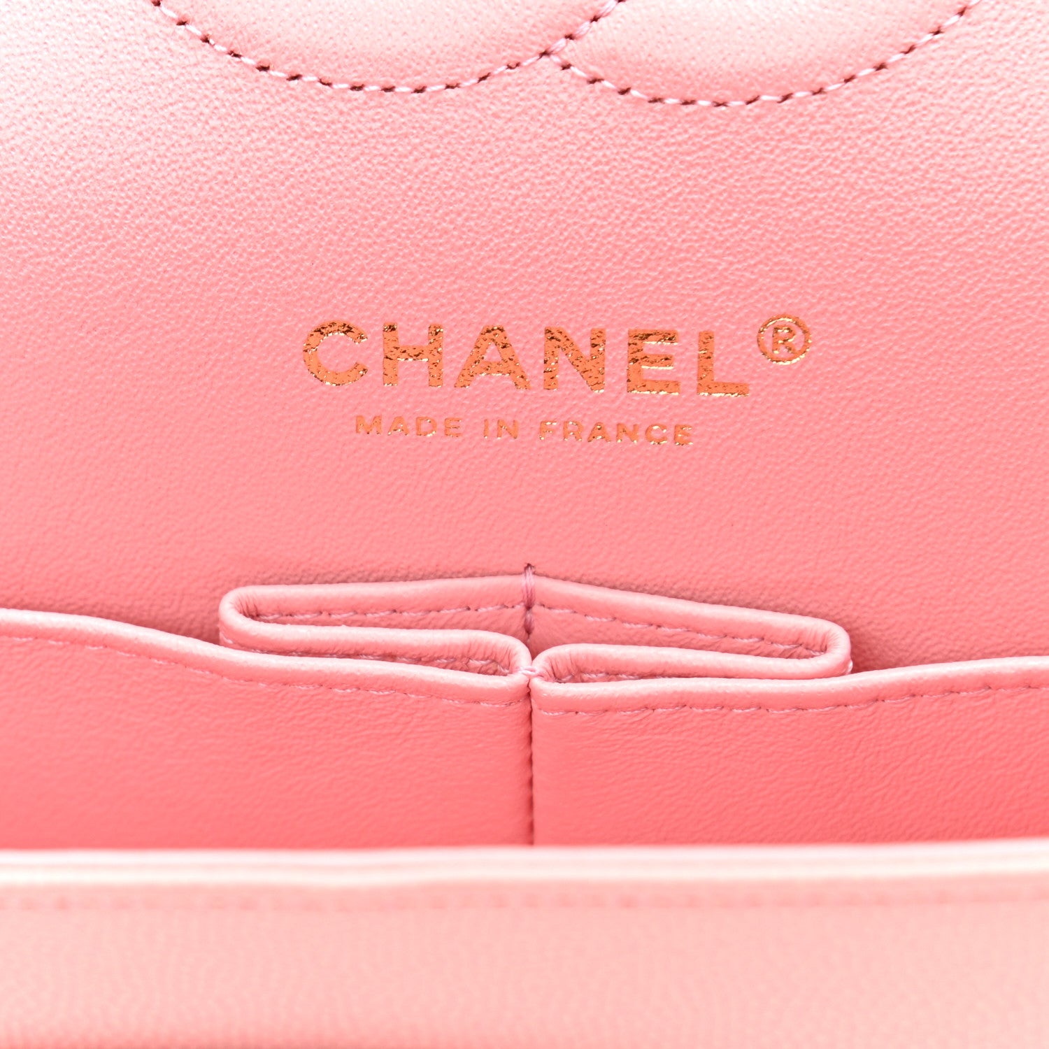 Chanel Caviar Flat Chevron Quilted Medium Double Flap Pink 6 of 11