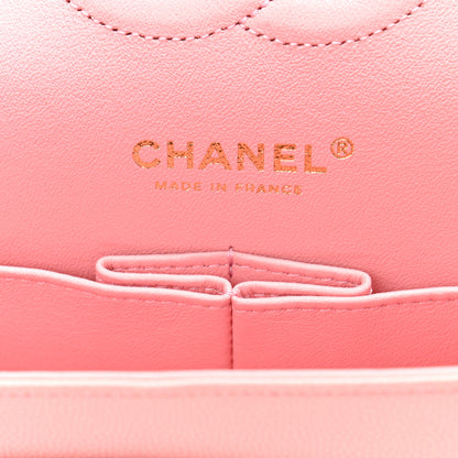 Chanel Caviar Flat Chevron Quilted Medium Double Flap Pink 6 of 11