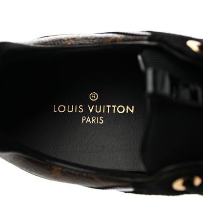 Louis Vuitton Suede Monogram Run Away Sneakers 38 Black 7 of 8