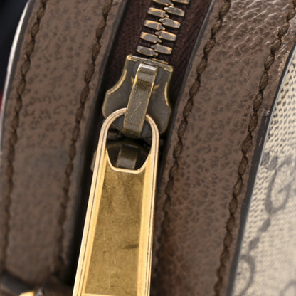 Gucci GG Supreme Monogram Textured Dollar Calfskin Web Ophidia Wristlet Shoulder Bag Beige Ebony New Acero 11 of 11