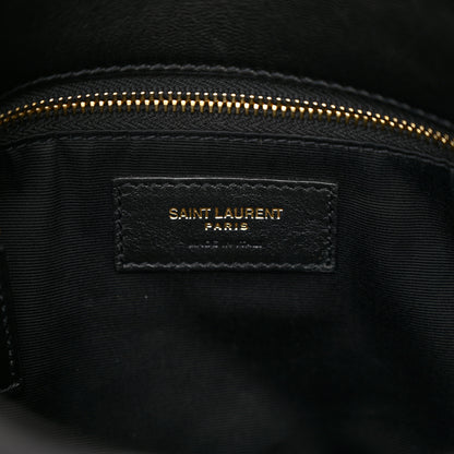 Saint Laurent Lambskin Quilted Small Loulou Puffer Monogram Chain Satchel Black 6 of 10