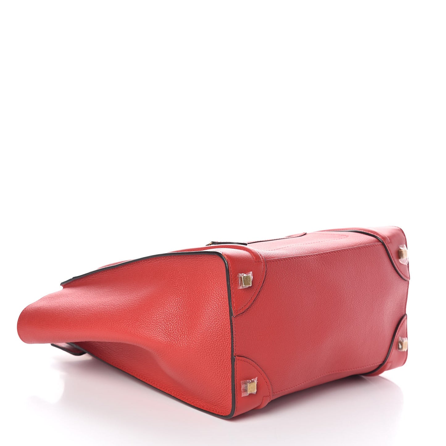 Drummed Calfskin Mini Luggage Coquelicot