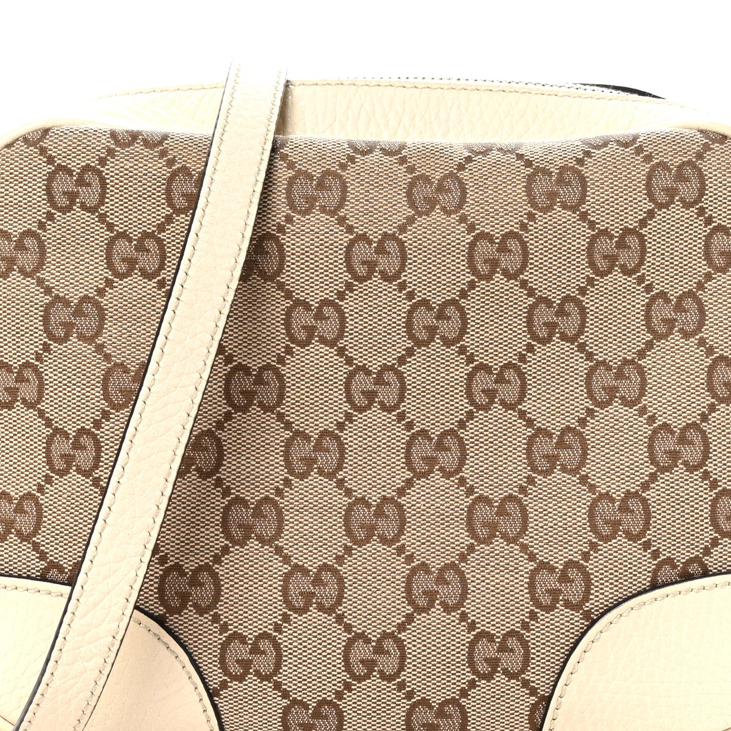 Monogram Dollar Calfskin Mini Bree Messenger Bag Beige Ebony Avoire