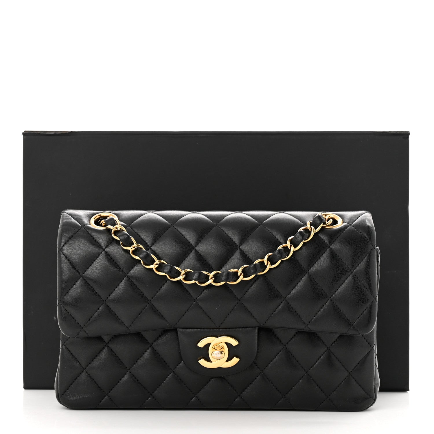 Chanel Lambskin Quilted Small Double Flap Black 12 of 12