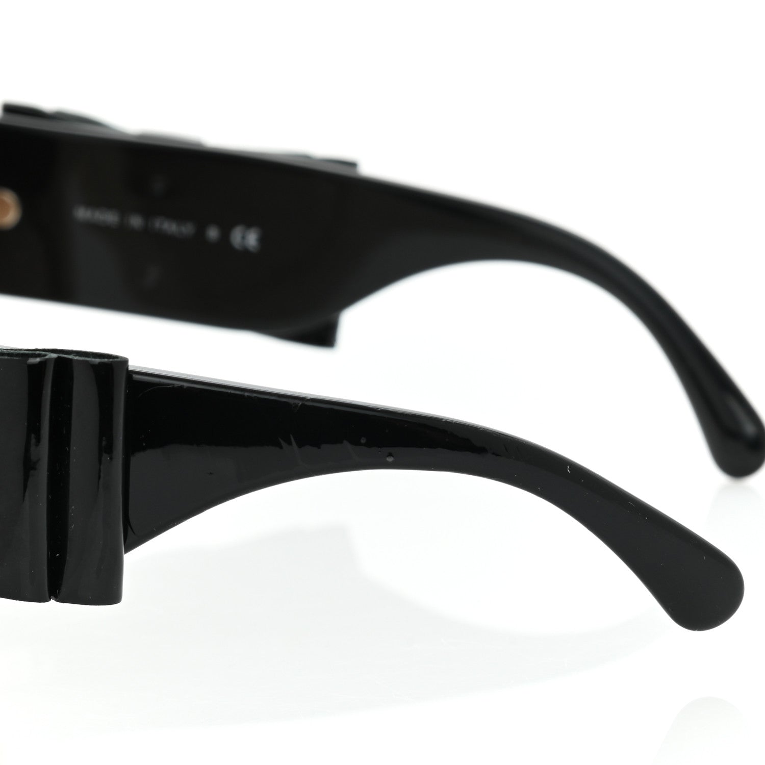 Chanel Acetate Patent CC Bow Sunglasses 5282-Q Beige Black 8 of 8